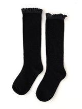 Black Lace Top Knee High Socks