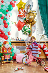 Standing Foil Santa Balloon
