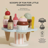 Wooden Ice Cream Stand & Toppings