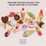 Wooden Ice Cream Stand & Toppings