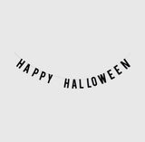 Velvet Puffy Happy Halloween Banner