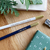 Set of Two I Believe Christmas Pencils