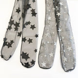 Sheer Slouch Socks with Glitter Stars
