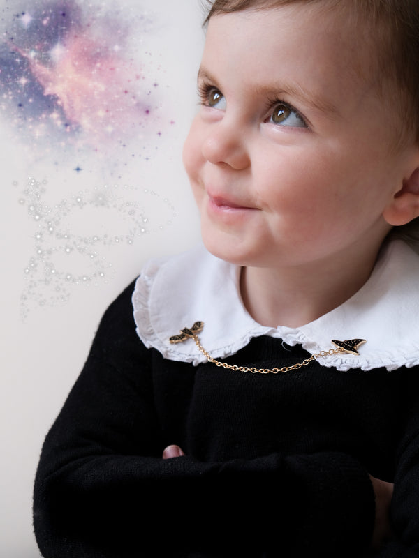 Collar Pin Bat & Witches Hat