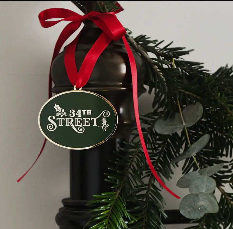 34th Street Enamel Christmas Tree Decoration