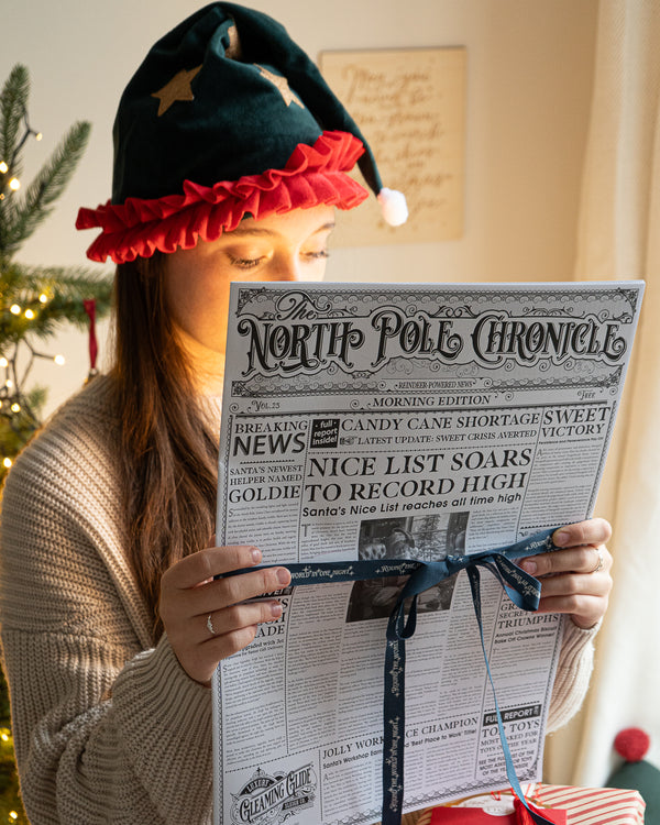 Christmas Newspaper Wrapping Paper - 3 Sheets