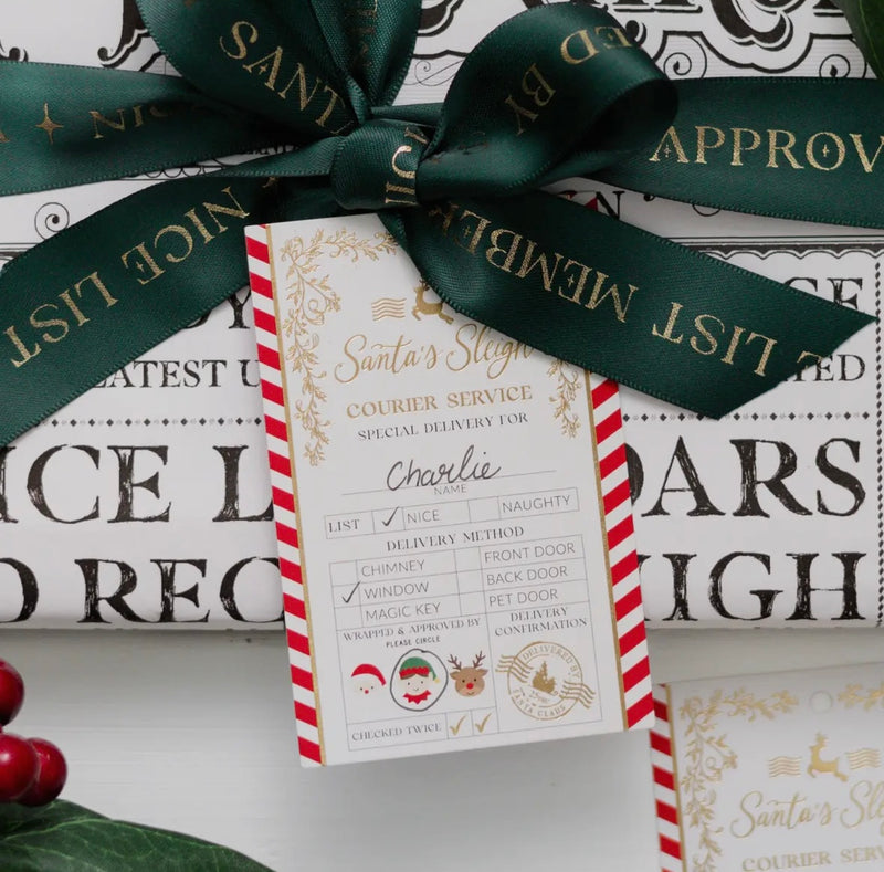 Santa's Sleigh Express Christmas Gift Tags - Set of 6