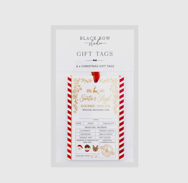 Santa's Sleigh Express Christmas Gift Tags - Set of 6