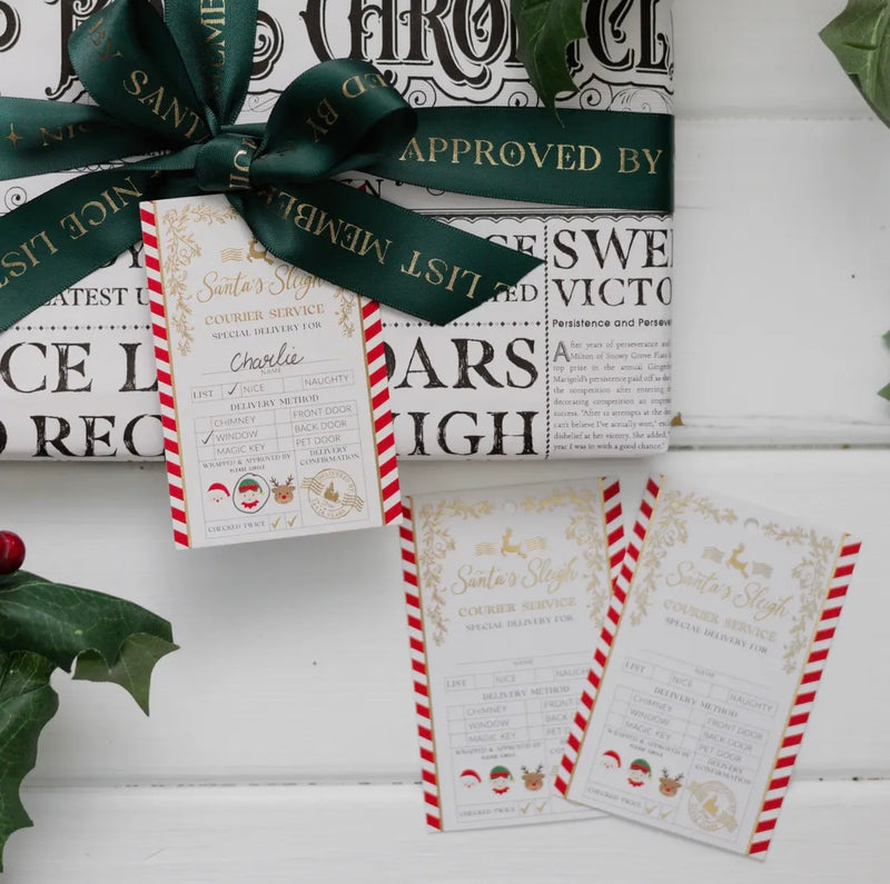 Santa's Sleigh Express Christmas Gift Tags - Set of 6