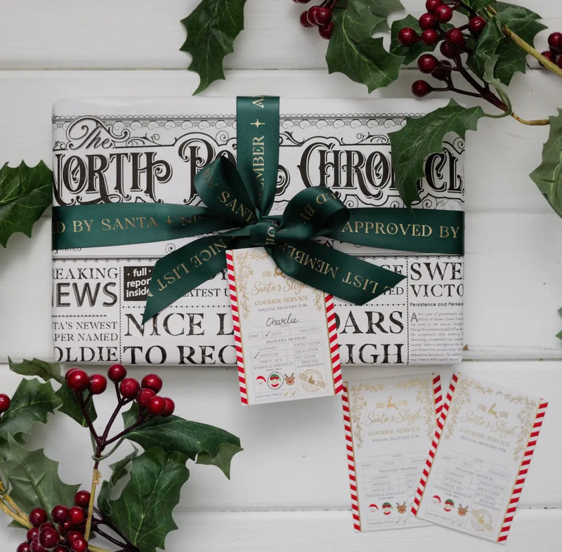 Santa's Sleigh Express Christmas Gift Tags - Set of 6