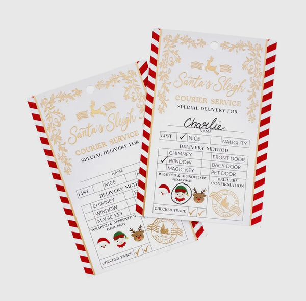 Santa's Sleigh Express Christmas Gift Tags - Set of 6