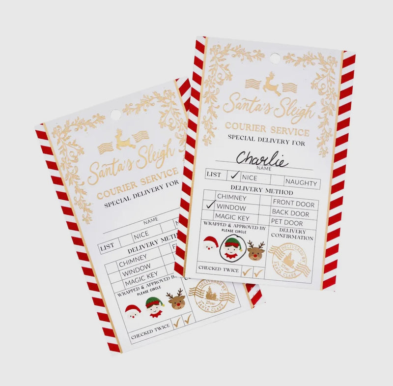 Santa's Sleigh Express Christmas Gift Tags - Set of 6