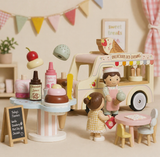 Wooden Ice Cream Stand & Toppings