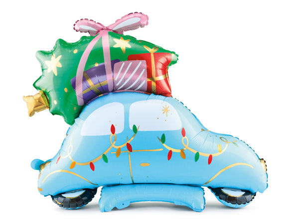 Standing Foil Christmas Car Balloon