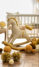 Rocking Horse Foil Balloon Gold 41 Inch