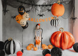 Large 3D Standing Foil Pumpkin Balloon Orange