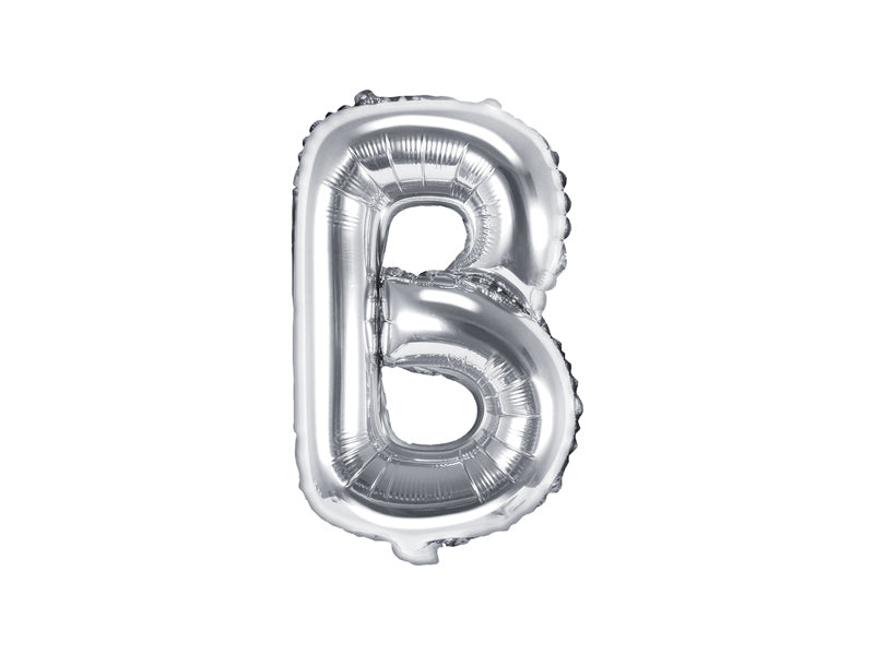 Foil Balloon Letter B Silver