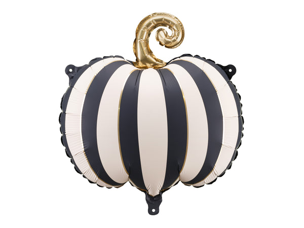 Foil Balloon Striped Pumpkin