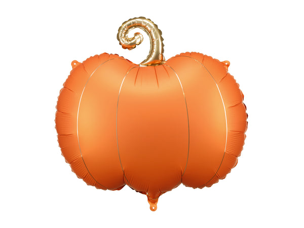 Foil Balloon Pumpkin Gold Stripe