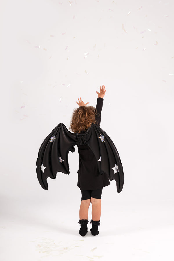 Foil Balloon Bat Wings, Black