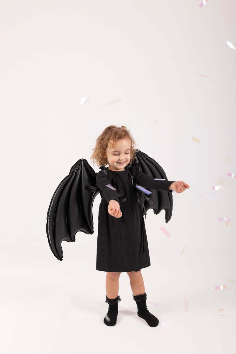 Foil Balloon Bat Wings, Black