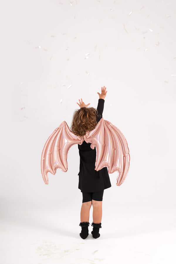 Foil Balloon Bat Wings Pink
