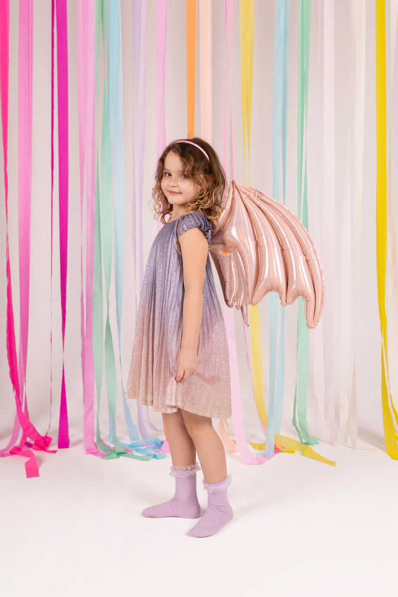 Foil Balloon Bat Wings Pink