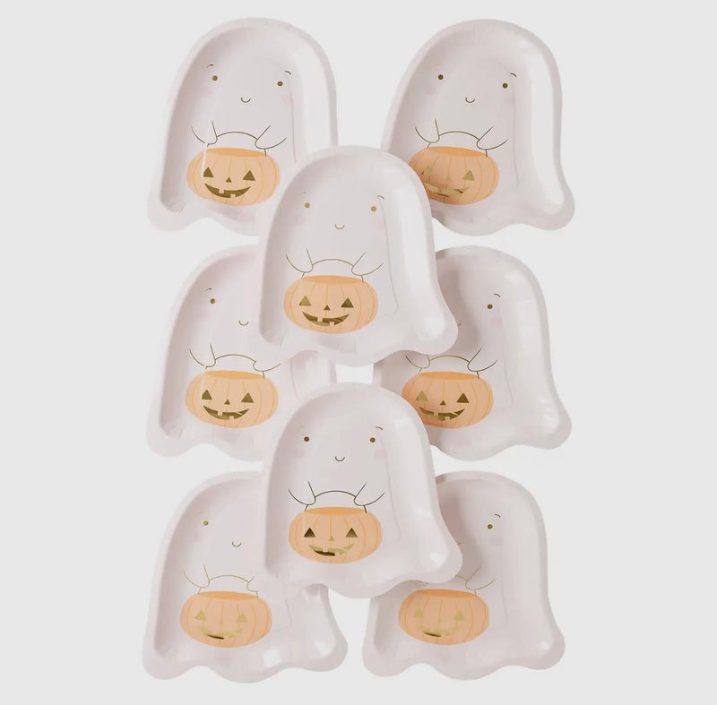 A Little Ghoul Shaped Paper Plates