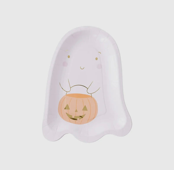 A Little Ghoul Shaped Paper Plates