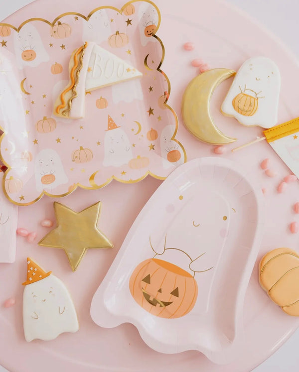 A Little Ghoul Shaped Paper Plates