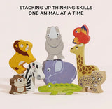 African Safari Stacking Animals & Bag