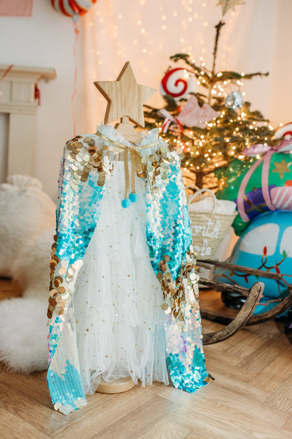 Blue Shimmer Magic Cape