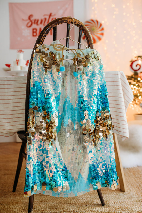 Blue Shimmer Magic Cape
