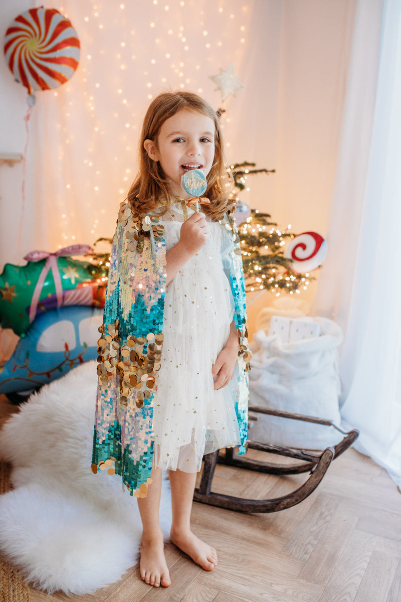 Blue Shimmer Magic Cape