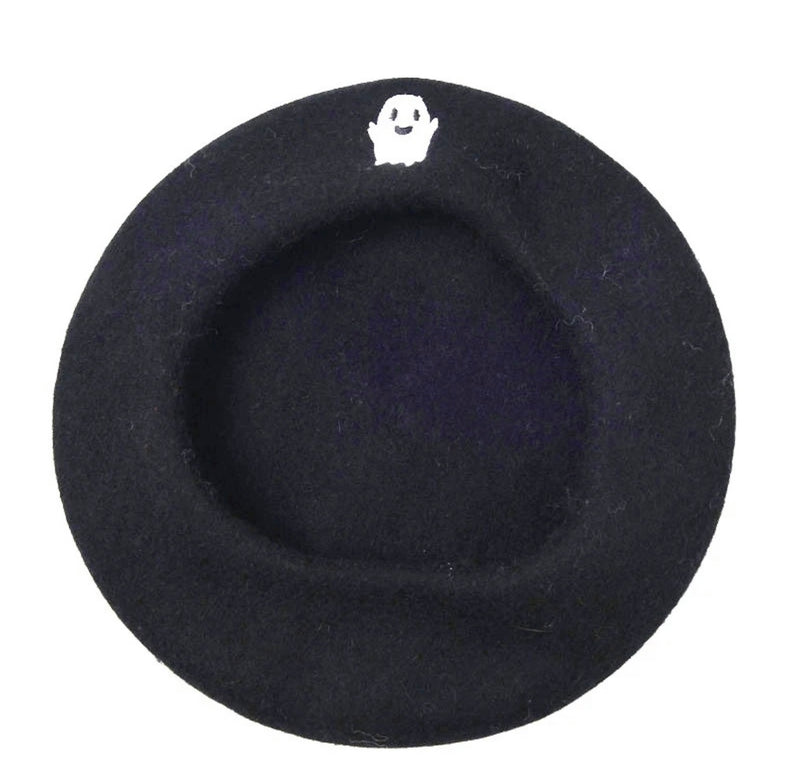 Embroidered Ghost Berets