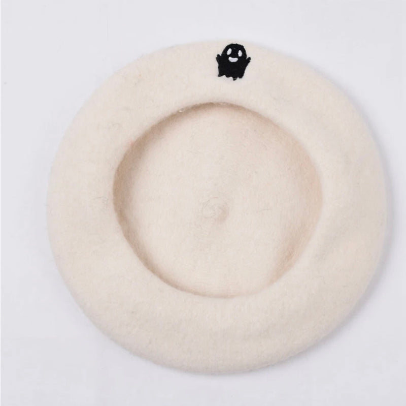 Embroidered Ghost Berets