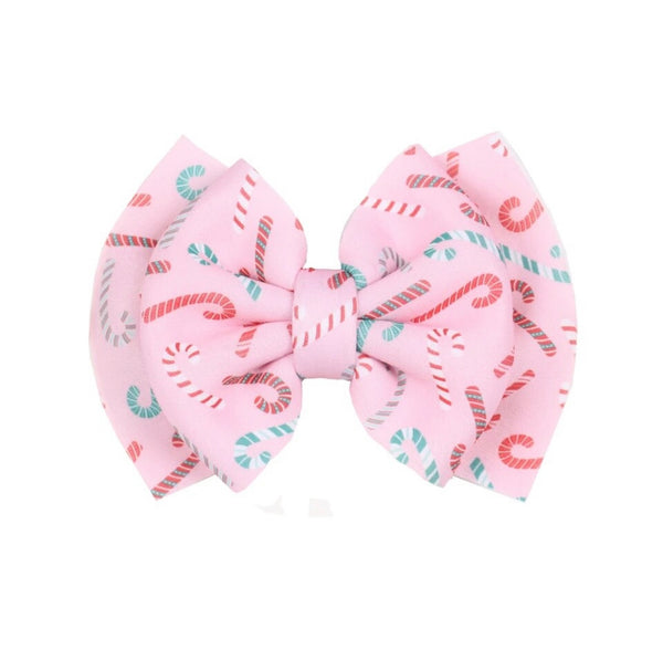 Candy Cane Pink Large Bow