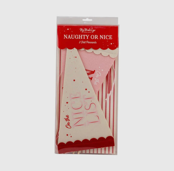 Naughty Nice Felt Pennants