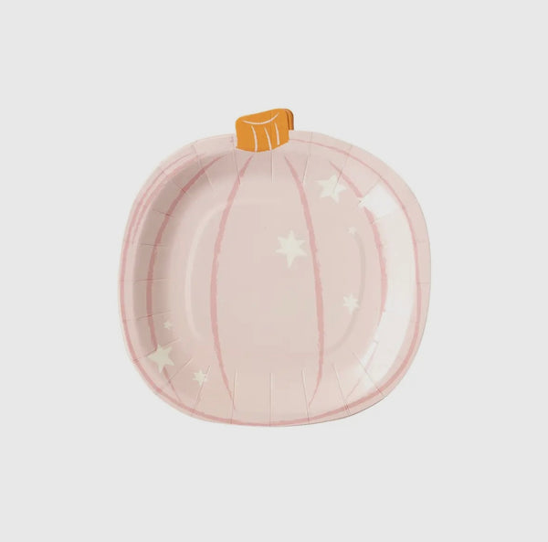 Ghoul Gang Pink Pumpkin Shaped Plates