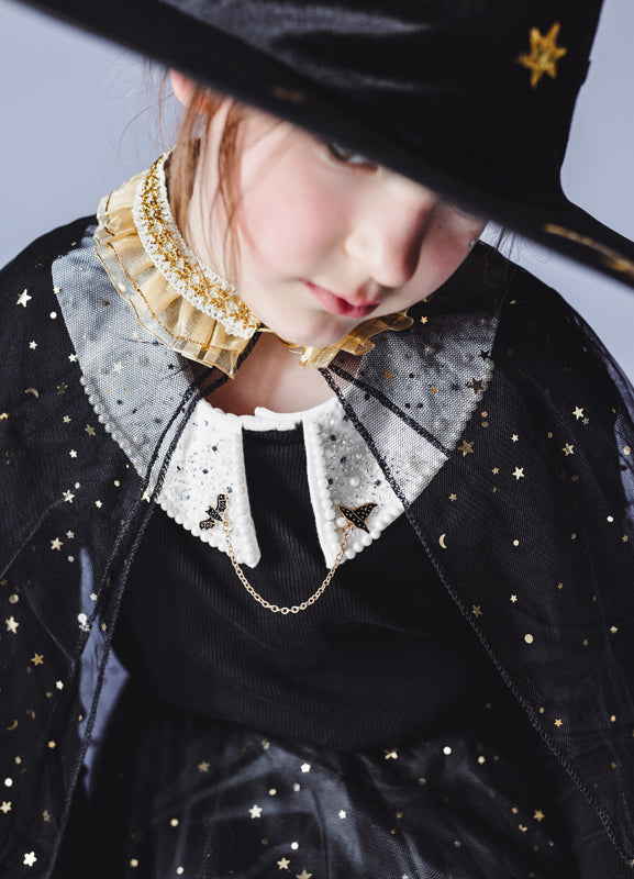 Collar Pin Bat & Witches Hat