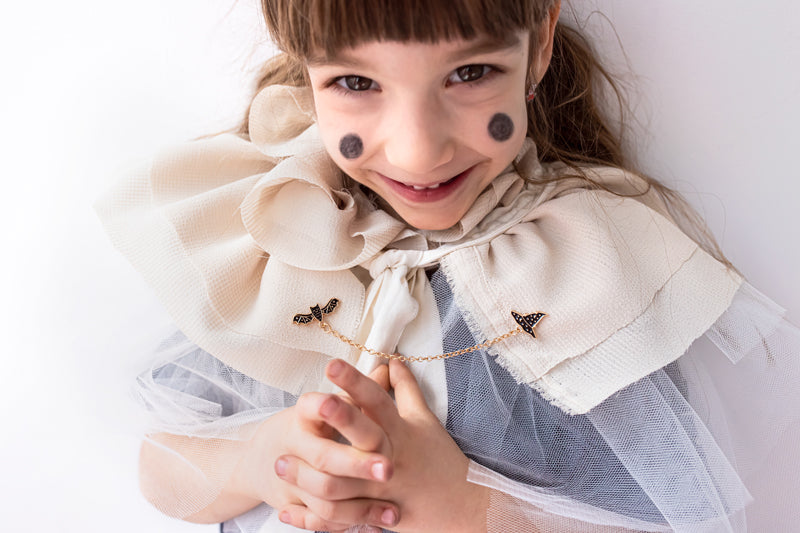 Collar Pin Bat & Witches Hat