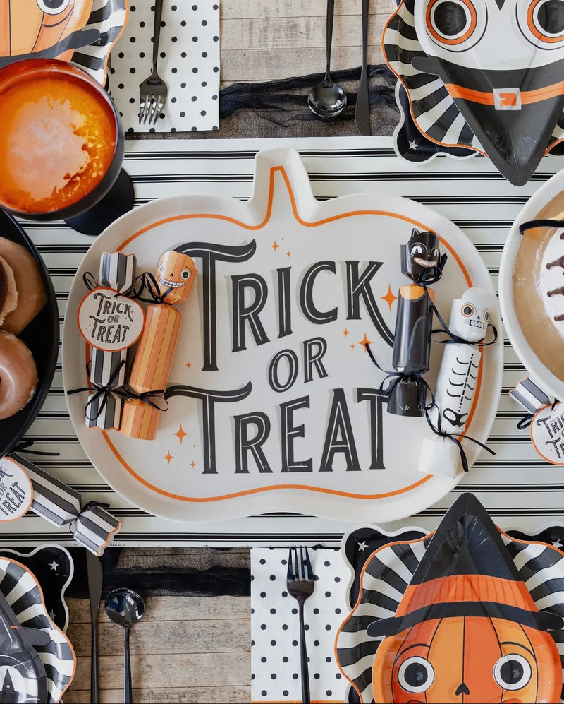 Trick or Treat Shaped Bamboo Tray