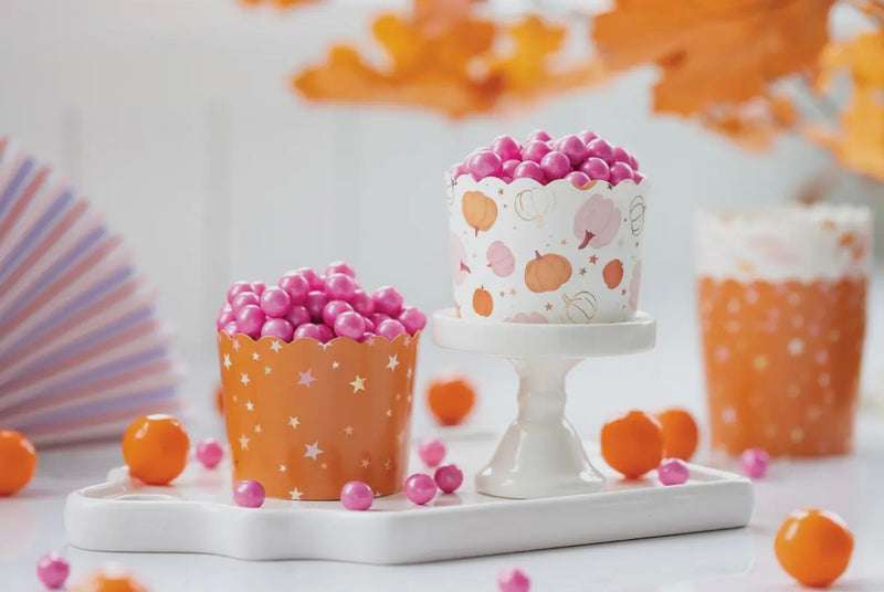 Foiled Scatter Pumpkins and Stars Food Cups