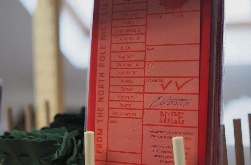 North Pole Report Cards - Nice List