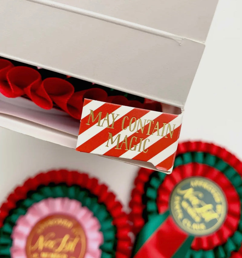 Nice List Member Christmas Rosette Red/Green