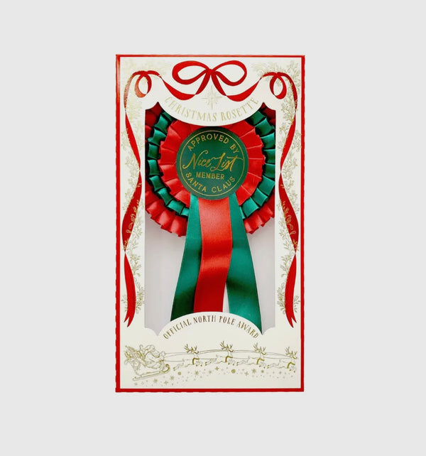 Nice List Member Christmas Rosette Red/Green