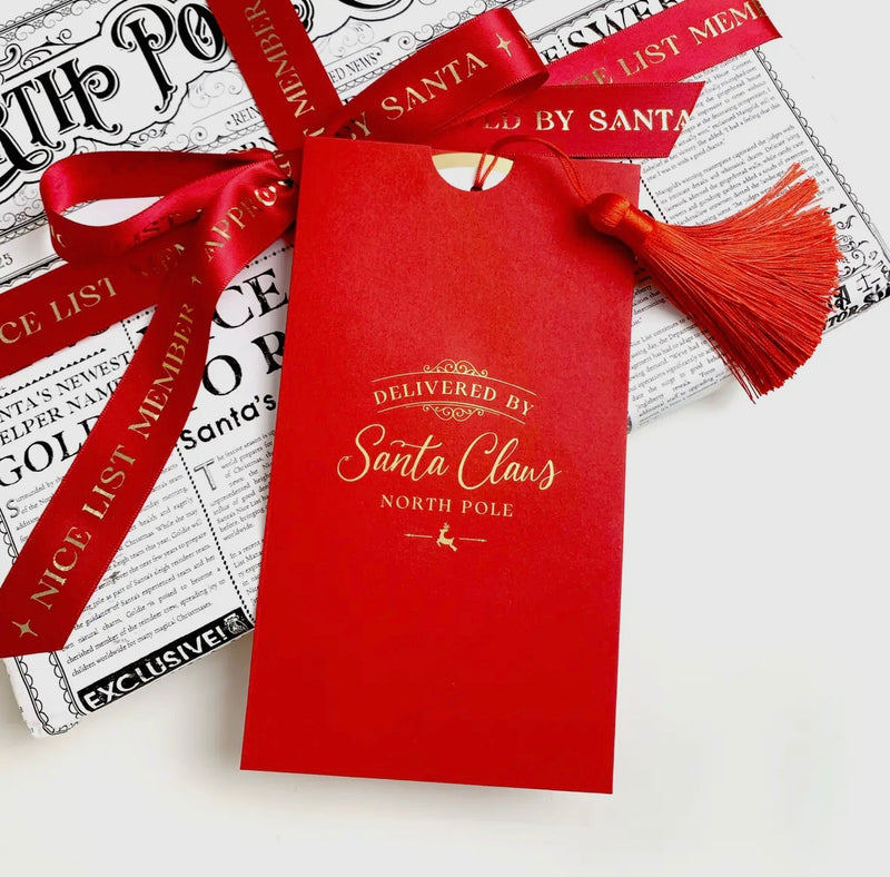 Santa's Sleigh Delivery Receipt, Christmas Gift Tag