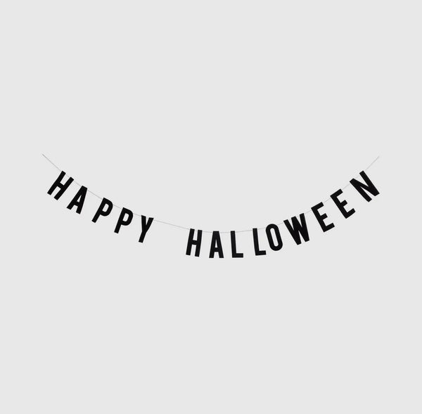 Velvet Puffy Happy Halloween Banner