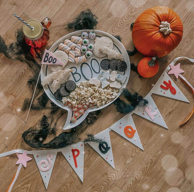 Boo Shaped Bamboo Platter