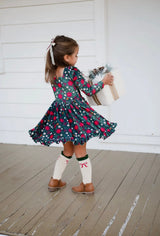 Vanilla Bow Lace Top Knee High Socks
